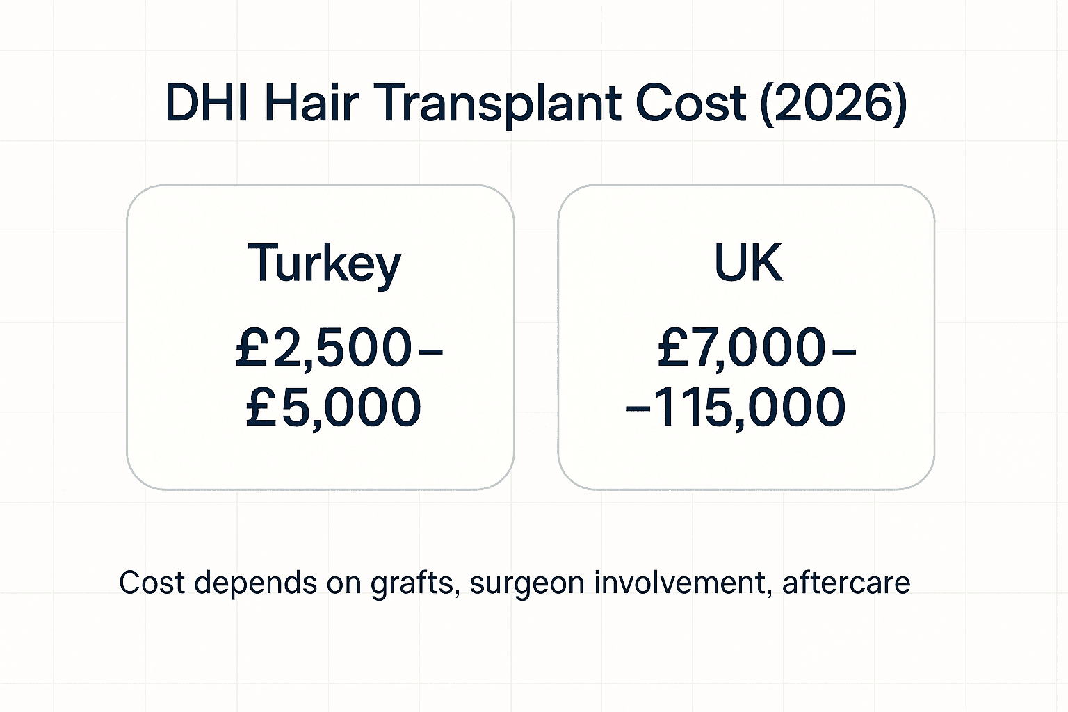 DHI Hair Transplant Cost (2026): UK vs Turkey Prices, What’s Included & Red Flags